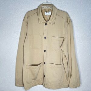 NWT Everlane Tan 100% Organic Cotton Button-up shacket Sz XXL Light Brown Casual